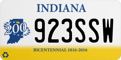IN license plate 923SSW