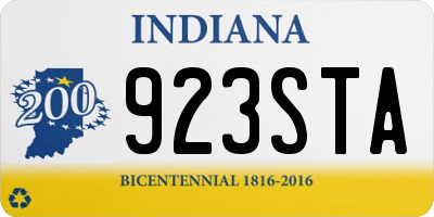 IN license plate 923STA