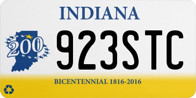 IN license plate 923STC