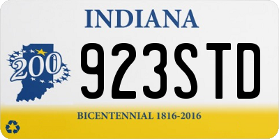 IN license plate 923STD