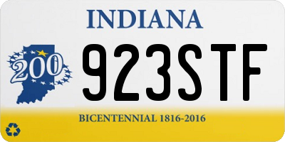 IN license plate 923STF
