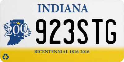 IN license plate 923STG