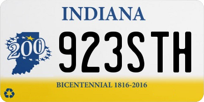 IN license plate 923STH