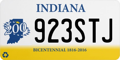 IN license plate 923STJ