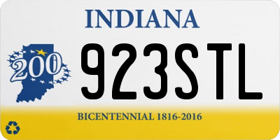 IN license plate 923STL