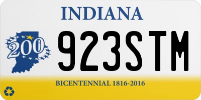 IN license plate 923STM