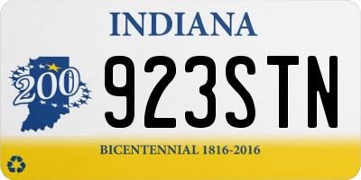 IN license plate 923STN