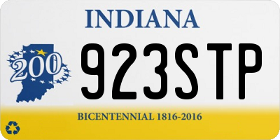 IN license plate 923STP