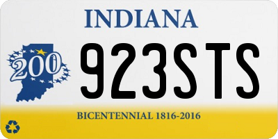 IN license plate 923STS