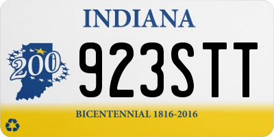 IN license plate 923STT