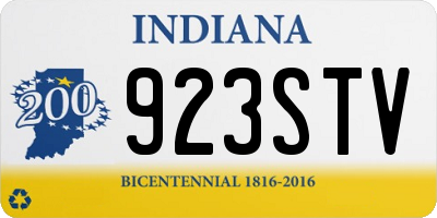 IN license plate 923STV