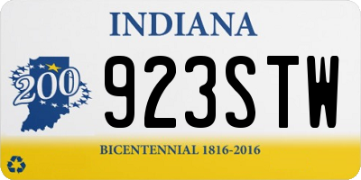 IN license plate 923STW