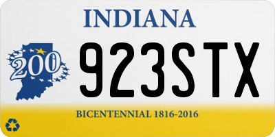 IN license plate 923STX