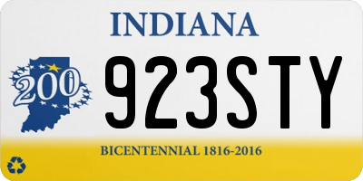IN license plate 923STY