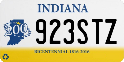 IN license plate 923STZ