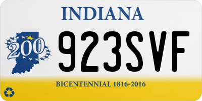 IN license plate 923SVF