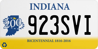 IN license plate 923SVI