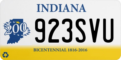 IN license plate 923SVU