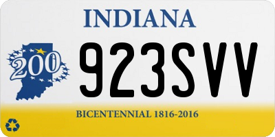 IN license plate 923SVV