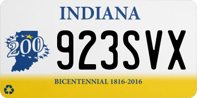IN license plate 923SVX