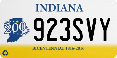 IN license plate 923SVY