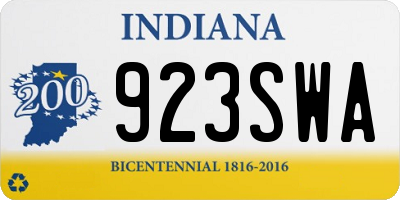 IN license plate 923SWA