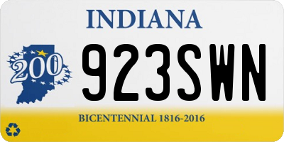 IN license plate 923SWN