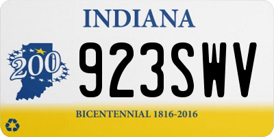 IN license plate 923SWV