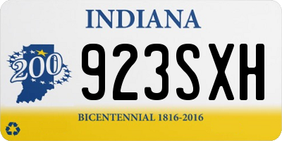 IN license plate 923SXH