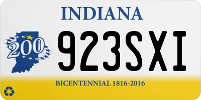 IN license plate 923SXI