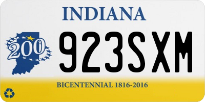 IN license plate 923SXM