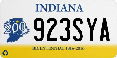 IN license plate 923SYA