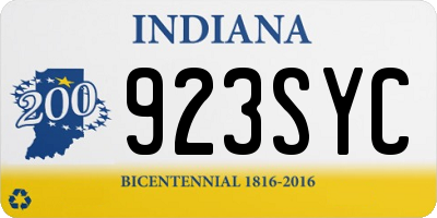 IN license plate 923SYC