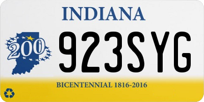 IN license plate 923SYG