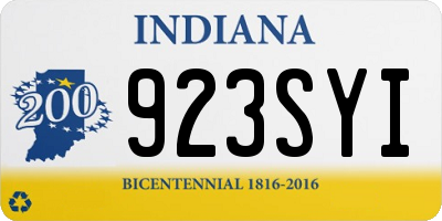 IN license plate 923SYI
