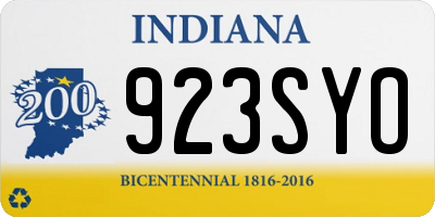 IN license plate 923SYO