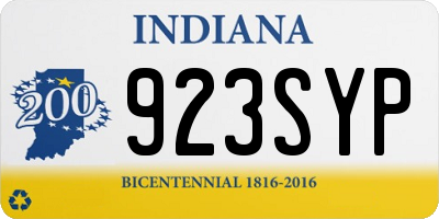 IN license plate 923SYP