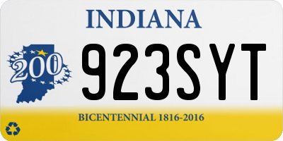 IN license plate 923SYT