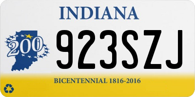 IN license plate 923SZJ