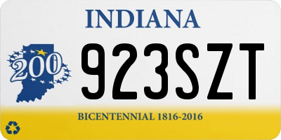 IN license plate 923SZT