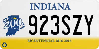 IN license plate 923SZY