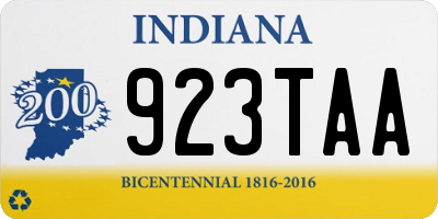 IN license plate 923TAA