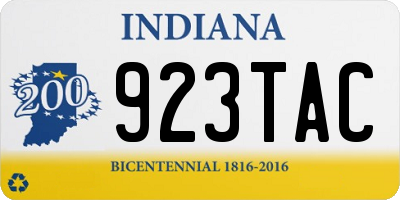 IN license plate 923TAC