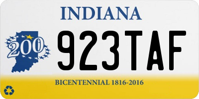 IN license plate 923TAF
