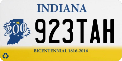 IN license plate 923TAH