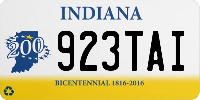 IN license plate 923TAI