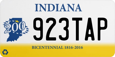 IN license plate 923TAP