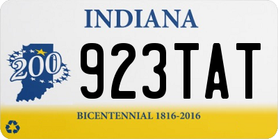 IN license plate 923TAT