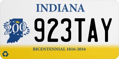 IN license plate 923TAY