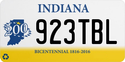 IN license plate 923TBL